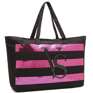 NWT Victoria's Secret Limited Edition Sequin Tote Bag OS